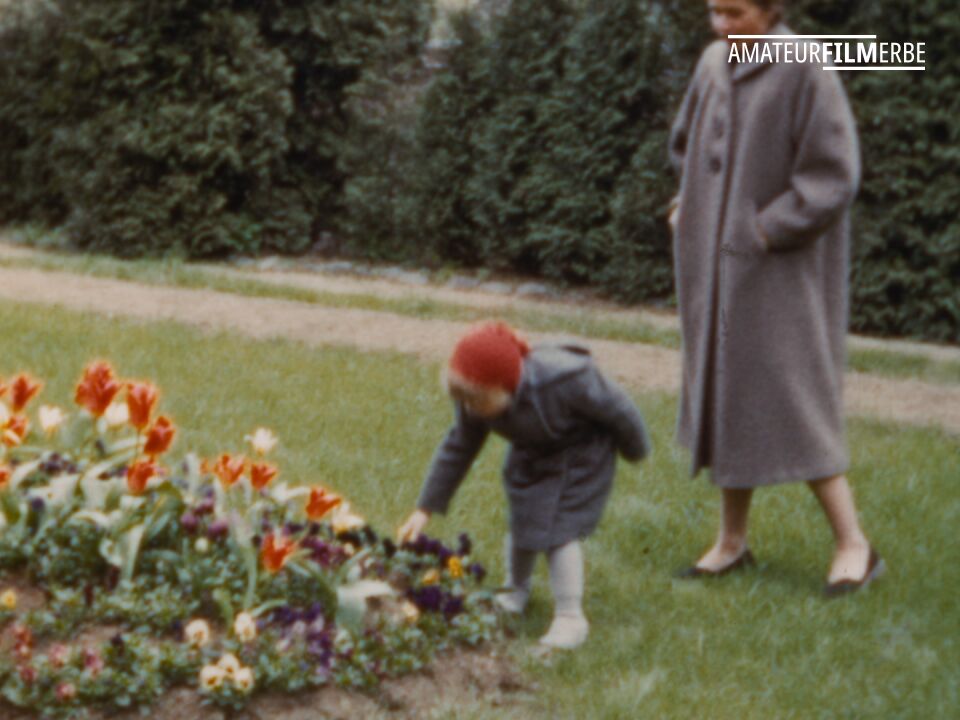 Easter egg and flying top hunt in a garden – Still 1/8